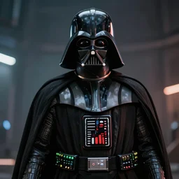 full figure portrait of star wars darth vader reinvented byhr giger syd mead yasushi nirasawa, hdr, 8 k, volumetric lighting, hyperrealistic, soft lighting, epic visuals, photorealistic, bokeh, concept art