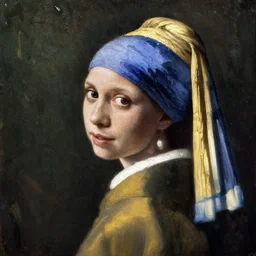 portrait of emma watson, oil painting by johannes vermeer, 1 7 th century, art, oil on canvas, wet - on - wet technique, realistic, expressive emotions, intricate textures, illusionistic detail