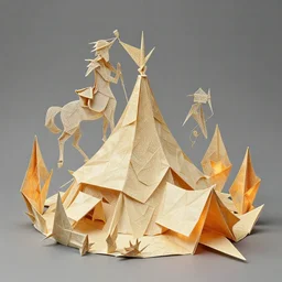 origami fire camp, fantasy, intricate, elegant, highly detailed, digital painting, artstation, concept art, smooth, sharp focus illustration, art by afshar petros and krenz cushart and artem demura and tony sandoval