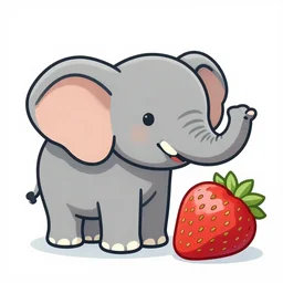 elephant strawberry