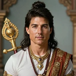 hyperrealistic portrait of Tom Cruise as the Hindu God Vishnu