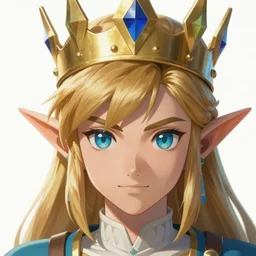 triforce zelda with crown, art by michael garmash and ilya kuvshinov and magali villeneuve, anime, cute - fine - face, pretty face, beautiful bone structure, digital painting, realistic shaded perfect face, artstation, concept art, sharp focus, illustration, ultra detailed, 4 k,