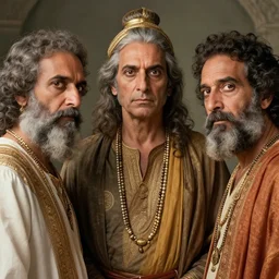 scene from the bhagavad gita of vimana, charles abel corwin, frank lloyd wright, don ivan punchatz, highly detailed, hyper realism, sharp focus, detailed faces