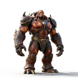 stern fire giant, studio photography, full body, standing, isolated on a pure white background, centered, whole figure in frame, sharp focus, studio lighting