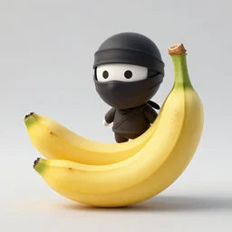 a ninja banana photorrealistic