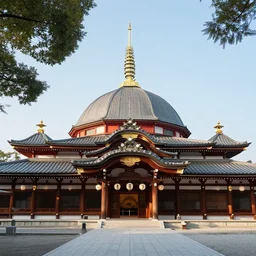 japanese mosque, there are a few lanterns
