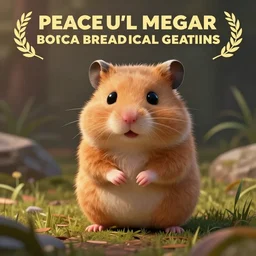 beautiful Hamster, cute, digital art, concept art, cartoon, animated, 3d