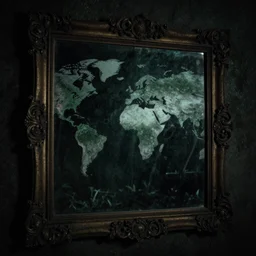 the world on the other side of a mirror, spooky lighting