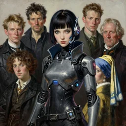 portrait max mad cyberpunk, a cyberpunk girl with a pistol design, painting by gaston bussiere, katsuya terada, nc wyeth, greg rutkowski, craig mullins, vermeer, frank frazetta, tom of finland, trending on artstation, jeffery catherine jones