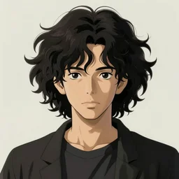 guy with midlength black curly hair, portrait shinkai makoto studio ghibli studio key hideaki anno sakimichan stanley artgerm lau rossdraws james jean marc simonetti elegant highly detailed digital painting artstation pixiv