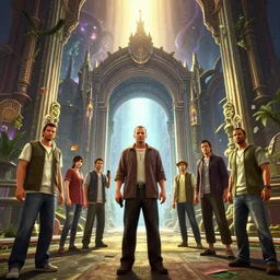 a portal to another dimension, gta v, stephen bliss, unreal engine, fantasy art, greg rutkowski, loish, rhads, ferdinand knab, makoto shinkai, lois van baarle, ilya kuvshinov, rossdraws, tom bagshaw, global illumination, radiant light, detailed and intricate
