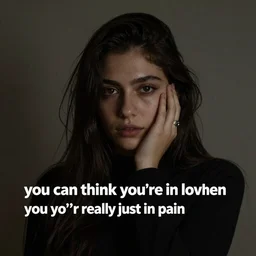 you can think you\'re in love when you\'re really just in pain