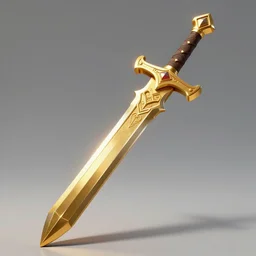 cool golden great sword, artstation, 8 k, interesting angle