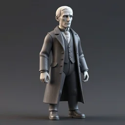 3 d printed nikola tesla as a fall guys character