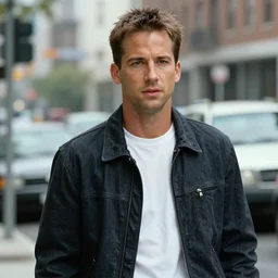film still of Paul Walker as John McClane in Die Hard, 4k