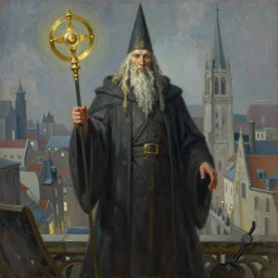 city of gateway wizard monster depardieu painting by sean andrew murray