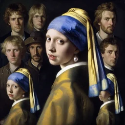 full character portrait system shock character not the girl with the pearl earring character design, painting by gaston bussiere, katsuya terada, nc wyeth, greg rutkowski, craig mullins, vermeer, frank frazetta, mucha, tom of finland, trending on artstation, jeffery catherine jones