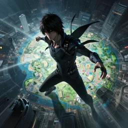 highly detailed portrait of a meta universe, a virtual world that maps and interacts with the real world, by greg rutkowski and fujimoto tatsuki, dramatic lighting, dynamic pose, dynamic perspective