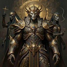 majestic god aye - aye hybrid portrait, doom, sf, intricate artwork masterpiece, ominous, matte painting, golden ratio, trending on cgsociety, intricate, epic, trending on artstation, by artgerm, h. r. giger and daarken and beksinski, highly detailed, vibrant, production cinematic character render, ultra high quality model