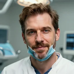 a highly detailed oblivion portrait of a dentist, james gurney, james jean