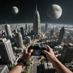 3 rd person game about a city on the moon unreal engine 5