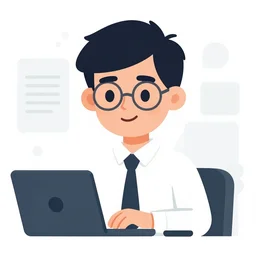 office boy. clean cel shaded vector art. illustration art by lois van baarle