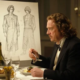 mark hamill eating dinner, character sheet, character design, contrast, deep focus, turnaround, highly detailed, dramatic lighting, digital painting, artstation, concept art, matte, sharp focus, illustration, elegant, art by artgerm and greg f and alphonse mucha.