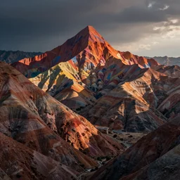 melted crayon mountains in the style of craig mullins, beautiful, cinematic