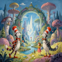 beguiling epic stunning beautiful insanely detailed landscape matte painting of the portal to arctic dream worlds designed by dr seuss, by cyril rolando and asher durand and natalie shau, whimsical, intricate