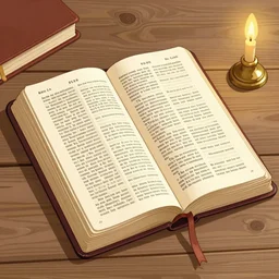 2d classic Bible, high detail, 1950s illustration style