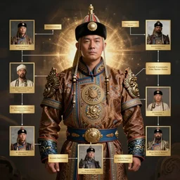 The esoteric King of the Hill Mongolian conspiracy flowchart with images