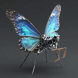 close-up photo of Bionic metamorphosys butterfly parasite bionic morph metamorph flying drone uav armoured mantis insectoid biomorphic futuristic drone cobot 3d printer mars exploration exoskeleton part, ray ,exploded view, cybernetics, ArtStation HD, reimagined by industrial lightning, 3d, design cryengine unreal engine Grasshoppers parametric voronoi 3d parallax