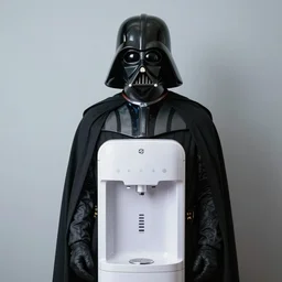 a photo of darth vader as a water dispenser