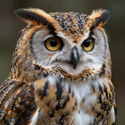 beautiful furry owl portrait, beautiful woman, digital art, art