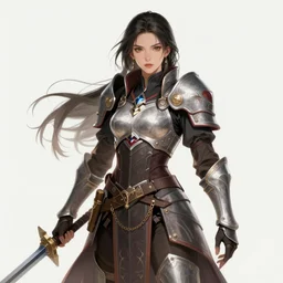 female fantasy warrior in the style of Artgerm, WLOP, Rossdraws, trending on artstation, pixiv, Deviantart, HD, golden ratio, rule of thirds