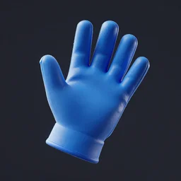 a blue glove covered with slime, floating in space, 3 d render, blender, unreal engine, smooth, rendered