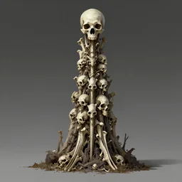skull bone tower of doom, artstation