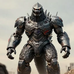 a giant mechagodzilla robot that kinda looks like barbara streisand