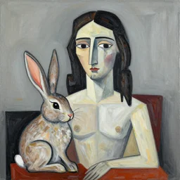 painted greek by portrait moebius picasso rabbit beautiful octain rederer of with god and