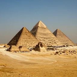 the gizah piramids just finished, brand new pyramids, landscape view, epic lighting, cinematic, thousands of people watching, 4 0 0 0 bc, ancient times, egypt