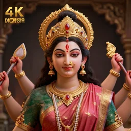 portrait of hindu goddess, hindu concept art, cgsociety, octane render, trending on artstation, artstationHD, artstationHQ, unreal engine, 4k, 8k