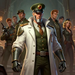 portrait of a mad scientist doctor ivo robotnik in team fortress 2 style, epic, tragic, military art, fantasy, dieselpunk, hd shot, digital portrait, beautiful, artstation, comic style, by artgerm, guy denning, jakub rozalski, magali villeneuve and charlie bowater