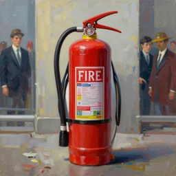 hyper detailed 3 d render like a oil painting - penguin disguised as a fire extinguisher, by jacek yerka, mariusz lewandowski, houdini algorithmic generative render, abstract brush strokes, masterpiece, edward hopper and james gilleard, zdzislaw beksinski, mark ryden, wolfgang lettl, hints of yayoi kasuma, octane render, 8 k