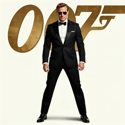 ( james bond ) 0 0 7 movie poster, ( james bond ) in bodyguard stance, highly detailed, intricate detail, trending on artstation, by ( ( ( tom whalen ) ) ), by artgerm, by wlop