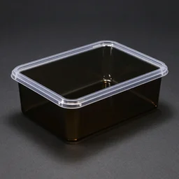 dark glass and plastic rectangular box