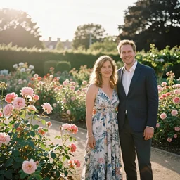 rose garden in the morning sun, award winning by henrietta rae and raphael!