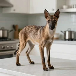 small sabertooth, photo taken in kitchen