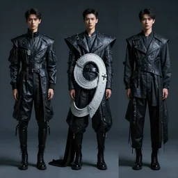 9 0's inspired fashion design, dark, cool