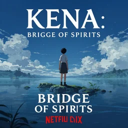 title poster for kena : bridge of spirits as a modern original anime series on netflix, sharp focus, smooth, key anime visual, trending on artstation, very detailed, studio ghibli, watercolor anime background
