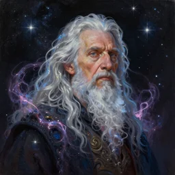 beautiful oil painting with high detail of a wise Space ent made of stars and plasma, hybrid from dungeons and dragons and art direction by James Cameron ;by artgerm; wayne reynolds art station; cinematic quality character render; low angle; ultra high quality model; production quality cinema model; plasma
